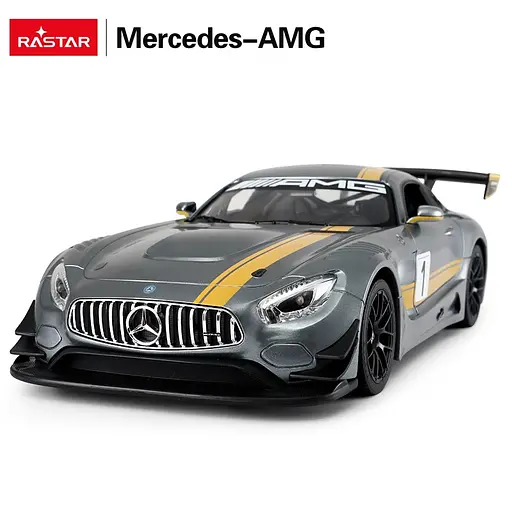 Машинка Mercedes AMG GT3 сірий RASTAR модель 1:14 Автомобіль на дистанційному керуванні + пульт - фото 4