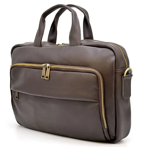 Кожаная сумка для делового мужчины TARWA 43х30.5х7 см sum0028188 - фото 2