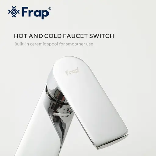 Змішувач для умивальника Frap F1071-2 Хром - фото 4