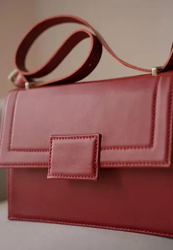 Жіноча шкіряна сумка Kelly червона - фото 8