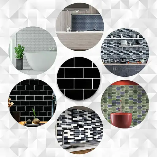 Самоклеящаяся полиуретановая плитка Wall Sticker черный кирпич 305х305х1 мм (D) SW-00001186 - фото 4