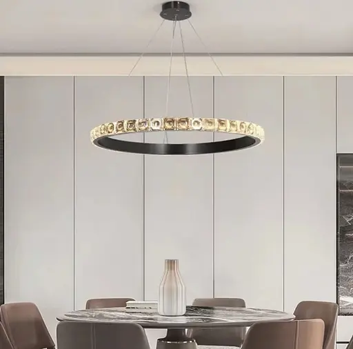 Подвесной светильник Delight Collection в черном каркасе Line.F Диаметр 60см - фото 6