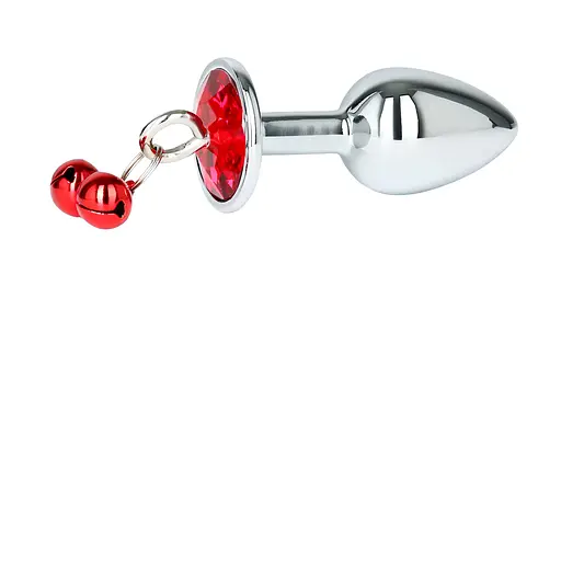 Анальна пробка Passion металева з повідцем 2.8х7 см червона (4821002030309) - фото 2