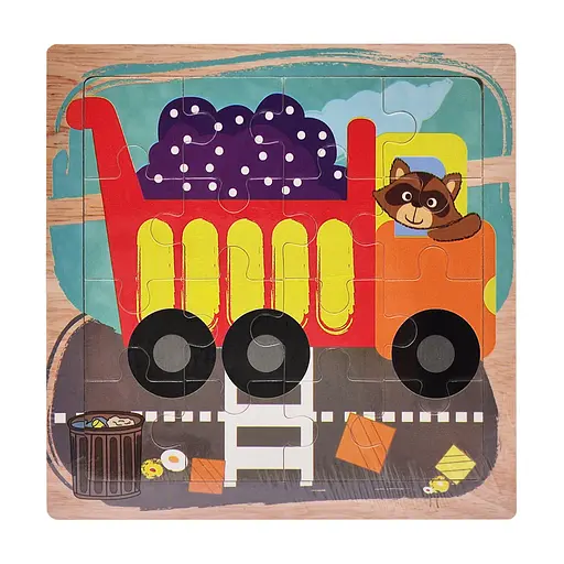 Деревяний пазл-вкладиш Вантажівка 73260-16, 16 деталей