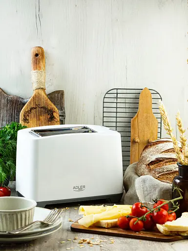 Тостер Adler AD 3216 white 1000Вт/2 відділення/7 режимів підсмажування/розморожування/підігрів булок - фото 7