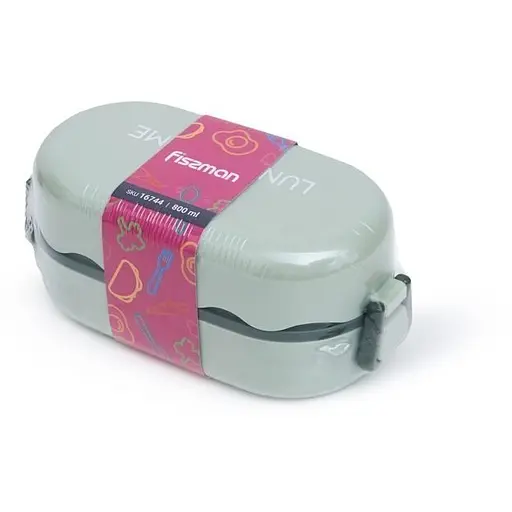 Ланч-бокс Fissman двойной 19х9х8.7см зеленый (16744) - фото 2