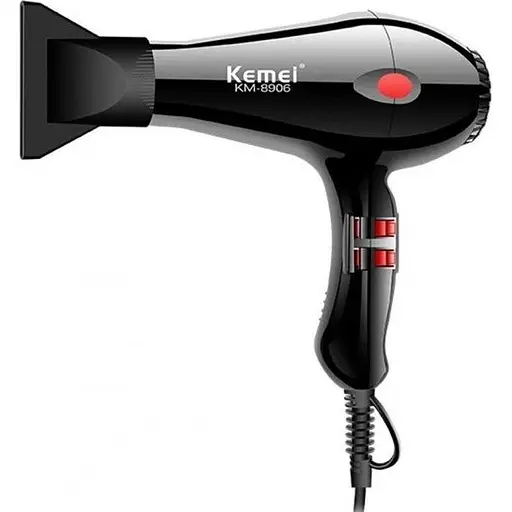 Фен для сушіння та укладання волосся Kemei KM-8906 3000 Вт з іонізацією - фото 1