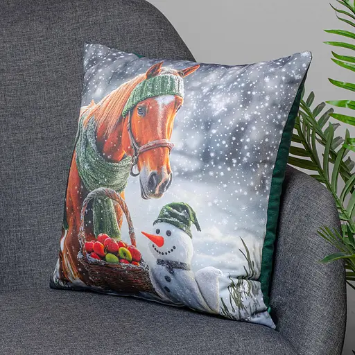 Подушка декоративна Home Line Кінь з яблуками 40х40 см (197705) - фото 2