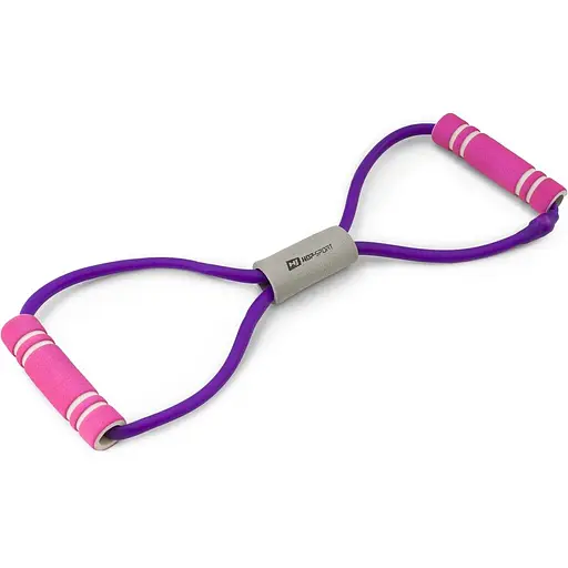 Эспандер резиновый Hop-Sport HS-L042YG с ручками фиолетовый