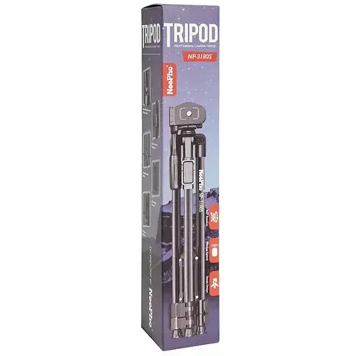 Универсальный штатив NeePho NP-3180S не съемная площадка + держатель + пульт (50-136см) Черный - фото 4