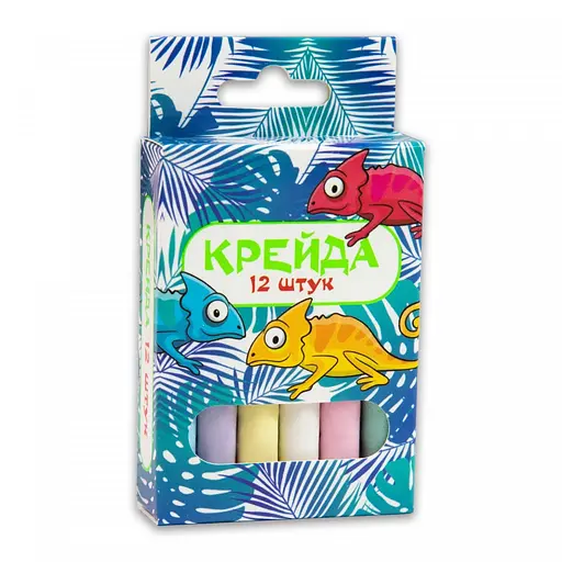 Крейда "Маленька кругла" Strateg 50106, 12 штук, різнокольорова - фото 1