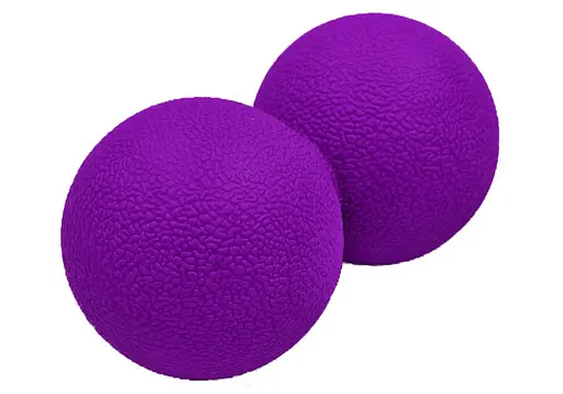 Массажный мячик EasyFit TPR двойной 12х6 см фиолетовый (EF-2175-V) - фото 2