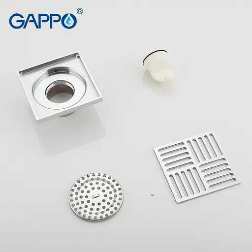 Трап для душу вертикальний Gappo G81051 латунь 100x100 мм хром - фото 3