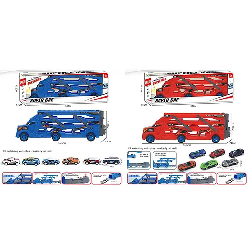 Трейлер, 107-7-10, 35.5 см, з машинками, 3 шт. (В асортименті) - фото 3