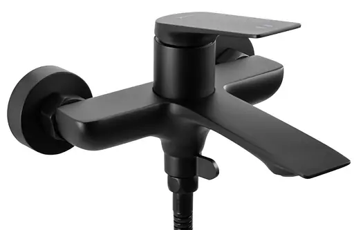 Смеситель для ванны Rea Avalon black настенный с изливом REA-B1128 Черный матовый - фото 2