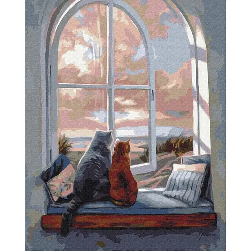 Картина за номерами Пейзаж для кішок Brushme 40x50 см кольорова 000277707