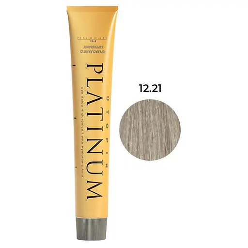 Професійна крем-фарба для волосся Hipertin Platinum 12.21 супер-блонд перламутрово-попелястий інтенсивний - фото 1