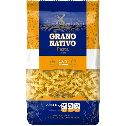 Макаронные изделия Grano Nativo Спиральки 400 г