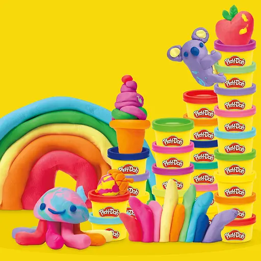 Набор массы для лепки Hasbro Play-Doh Радужные сюрпризы 50 баночек (G1761) - фото 7