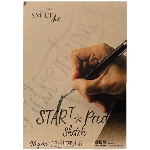 Склейка для ескізів SM-LT Art STAR T А4 90г/м2 20л - фото 1