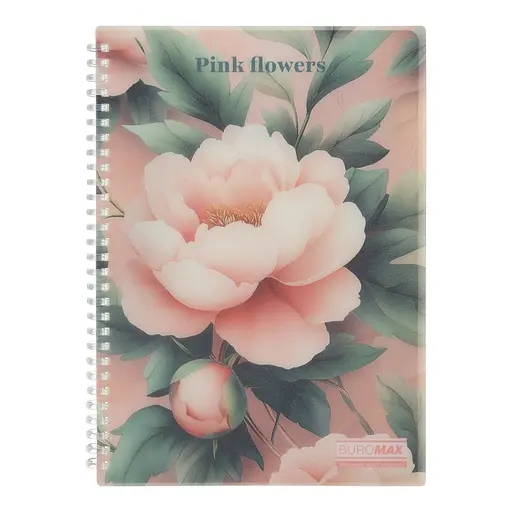 Тетрадь для заметок BUROMAX, В5, 80 листов, клетка, спираль, пластиковая обложка, BM.2586-10