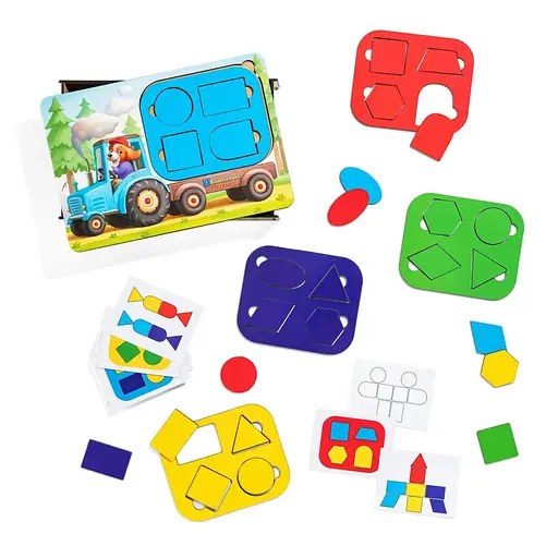 Дитячий пазл-сортер Трактор (ПСД195) PSD195 танграм - фото 5