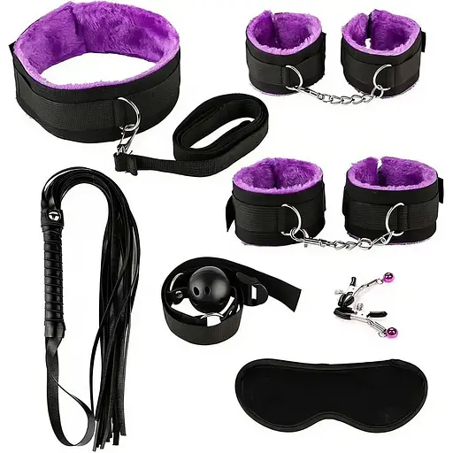 Набір для BDSM 7 аксесуарів Фіолетовий