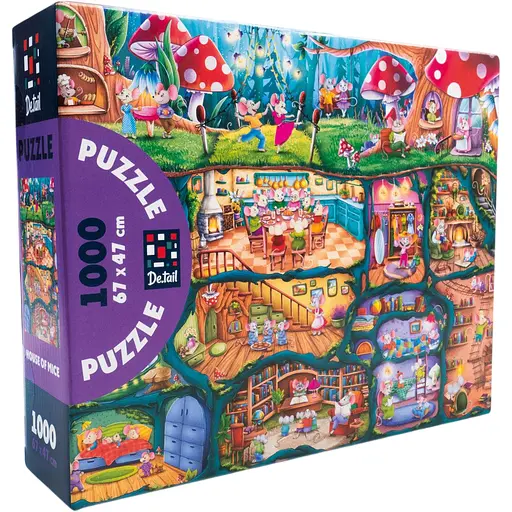 Пазли De.tail. Будиночок мишенят. 1000 деталей (DT1000-15) - фото 1