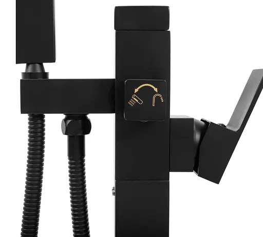 Змішувач для ванни Rea Tery black підлоговий REA-B5304 Чорний матовий - фото 4