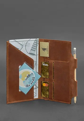 Шкіряний тревел-кейс 3.0 світло-коричневий Crazy Horse - фото 3