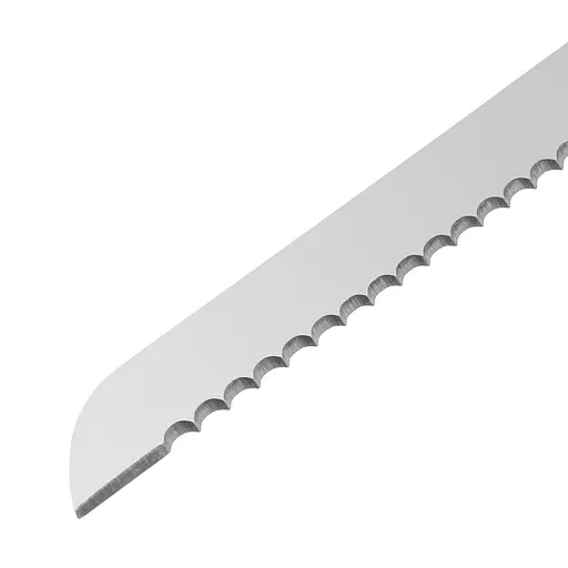 Нож зубчатый кухонный для нарезки хлеба с длинной пилой из нержавеющей стали 48 см, Kitchen Master Серебристый 85528 - фото 7