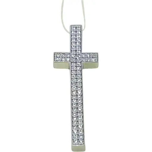 Срібний хрест Харківська ювелірна фабрика з фіанітами. 500630-КРЛК