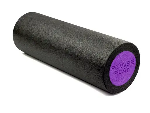 Массажный ролик (роллер) гладкий PowerPlay 4021 Fitness Roller Черно-фиолетовый 30x15 см (PP_4021_BL/Purple_(30*15)) - фото 4