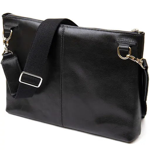 Чоловіча шкіряна сумка для ноутбука GRANDE PELLE 36х25х1,5 см sum0015577 - фото 2