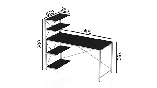 Компьютерный стол Ferrum-decor Джек 75x140x70 Белый ДСП Сосна Кембра (FRD-105422) - фото 3