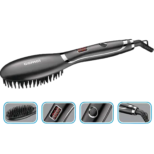 Щетка стайлер для укладки и завивки волос Gemei GM 2972 - фото 2