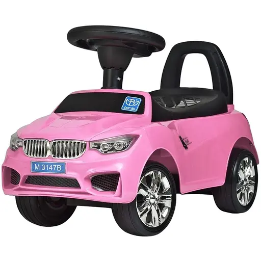 Дитяча каталка-толокар Bambi Racer з музикою та світлом рожева (M 3147B-8)
