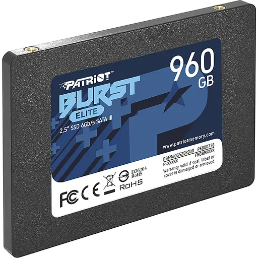 SSD накопитель Patriot Burst Elite 960 GB (PBE960GS25SSDR) [153125] - фото 3