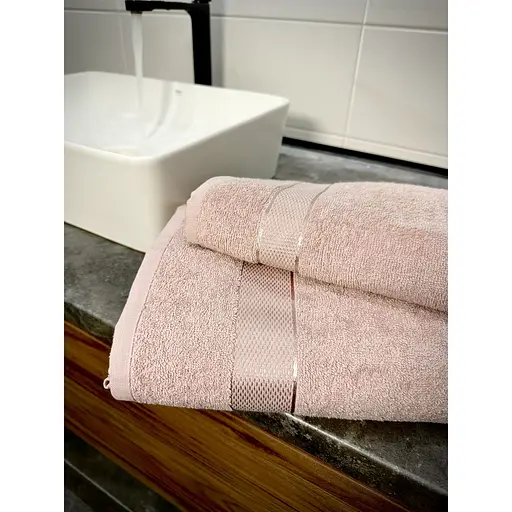 Набір махрових рушників для ванної LeLit 70x140 см + 50x90 см 2 шт. рожевий (le2000000298801) - фото 6