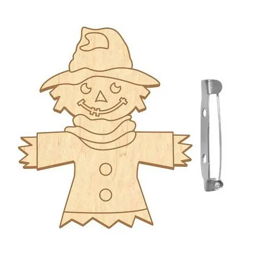 Заготовка броши для раскрашивания "Городское пугало" Fabrika Decoru FDZB-107 - фото 1