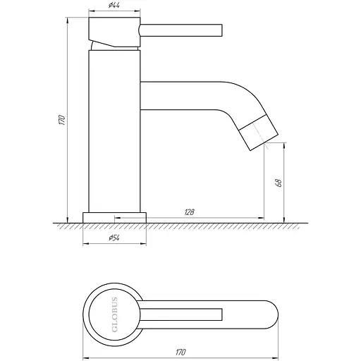 Смеситель для раковины Globus Lux ALPEN SBT1-101L - фото 4