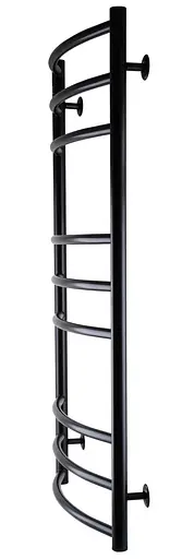 Водяной полотенцесушитель Unio LDE W 1000-500-9 BLK Лесенка Дуга Элит черный, Черный матовый - фото 3