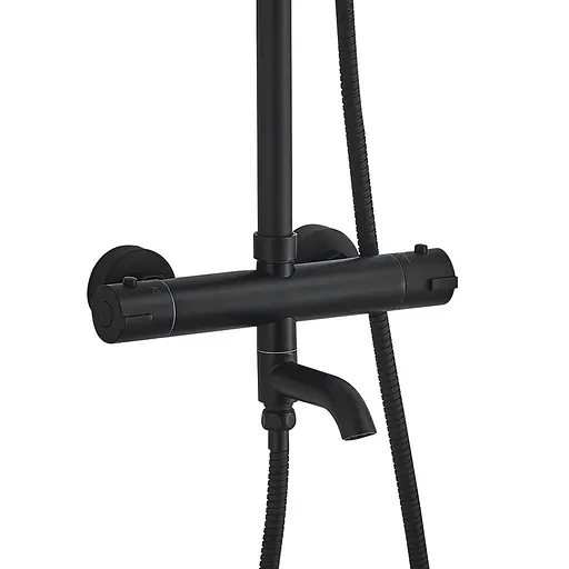 Душова система Globus Lux Termostatic R GLA-0041T-BB, Чорний матовий - фото 4