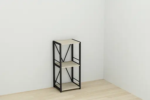 Етажерка 3/34 Ferrum-decor Серії Коннект 73x34x28 чорний ДСП Дуб Сонома 16мм (FRD-104292) - фото 7