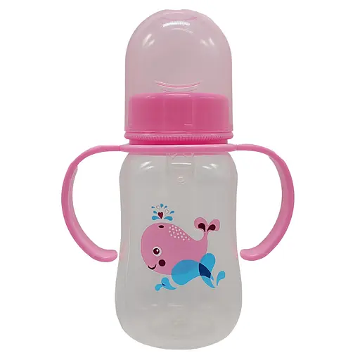 Бутылочка для кормления "Кит" Mega Zayka MGZ-0204-1(Pink) 150 мл - фото 1