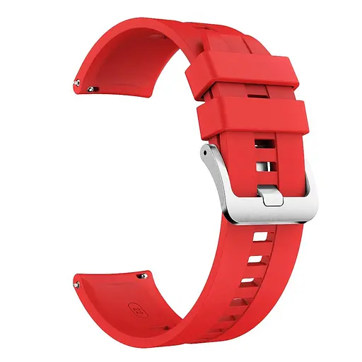 Ремінець силіконовий Tamister для годинника 22 мм Type D червоний - фото 2