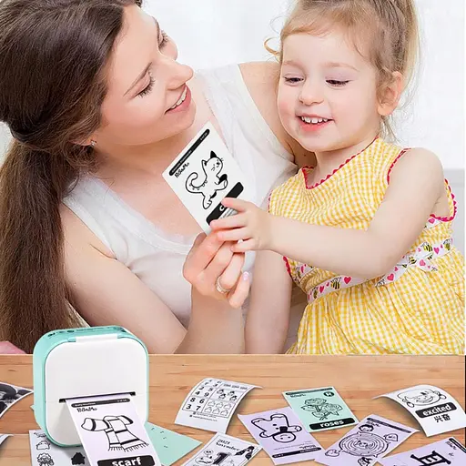 Міні принтер дитячий Phomemo T02 White, кишеньковий термопринтер - фото 3