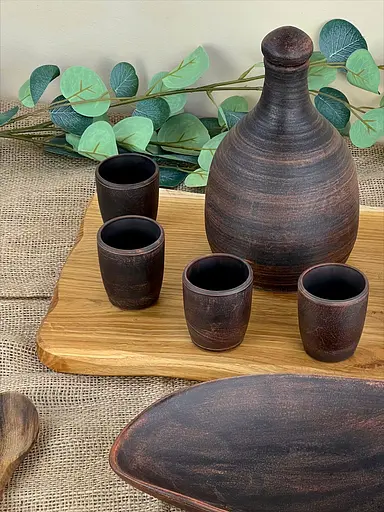 Столовый сервиз подарочный керамической (глиняной) посуды Гладкий - фото 4