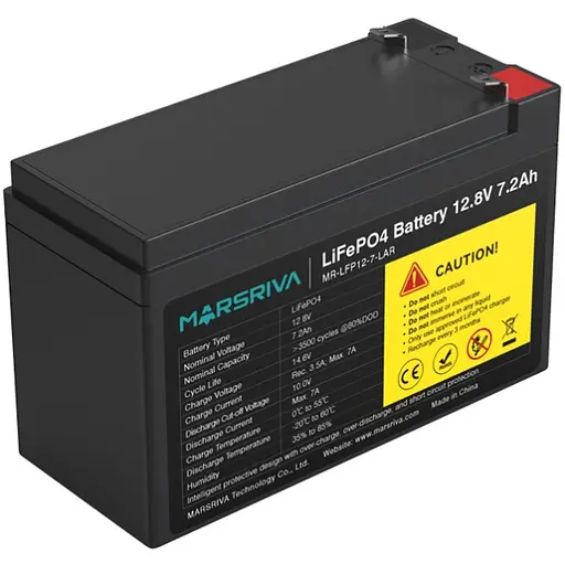 Акумуляторна батарея MARSRIVA 12.8V, 7.2A, літієва батарея - фото 4