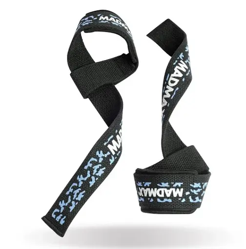 Лямки для тяги MadMax Camo Power Wrist Straps Camo/Light Blue (MFA-275-BLU-U) - фото 2
